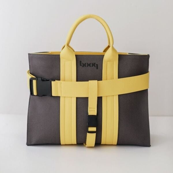 Kanvas Gri-Sarı El ve Sırt Çantası