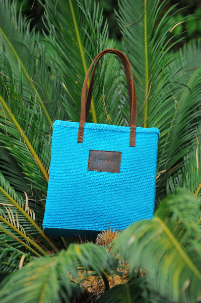 El Örgüsü Turkuaz Omuz Çantası