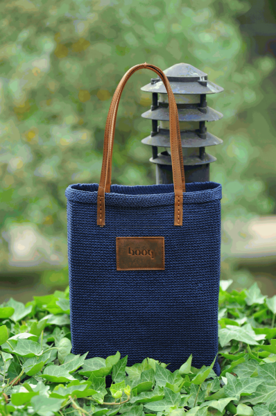 El Örgüsü Lacivert Omuz Çantası