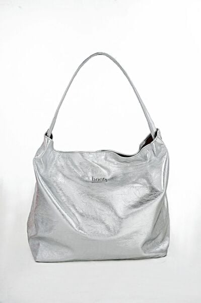 Deri El Yapımı Gümüş Hobo Çanta