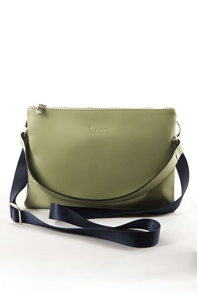 ﻿ Deri El Yapımı Yeşil Omuz Çantası