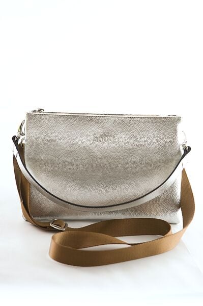 Deri El Yapımı Gümüş Omuz Çanta