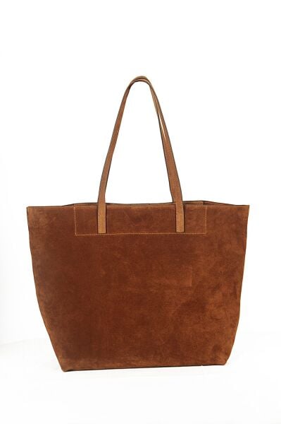 Süet El Yapımı Taba El-Omuz Çantası