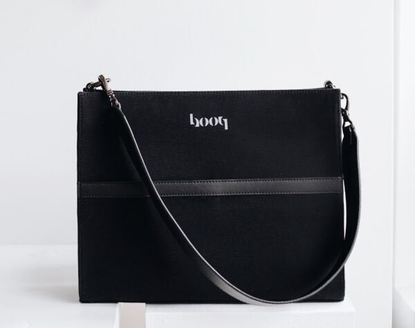 Kanvas Siyah El ve Omuz Çantası